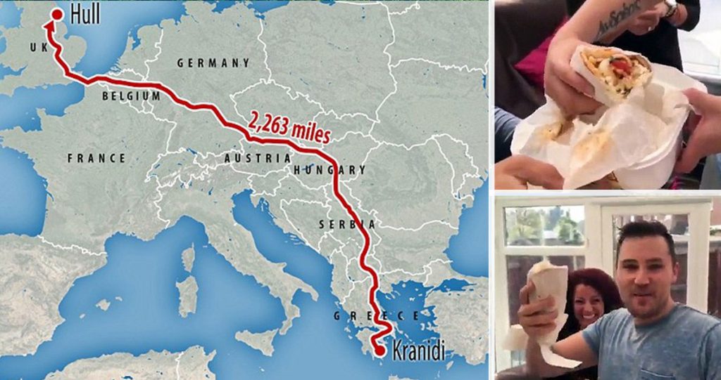 Πίτα με γύρο στο μακρύτερο «takeaway delivery»