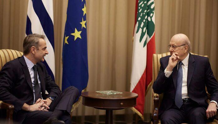 Στον Λίβανο ο Μητσοτάκης - Θερμή υποδοχή