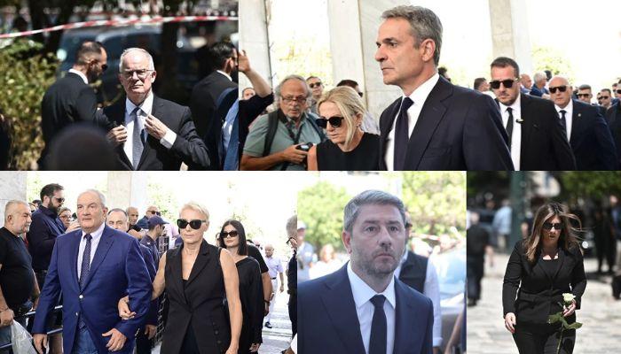 Σύσσωμος ο πολιτικός κόσμος στην κηδεία της Λένας Σαμαρά