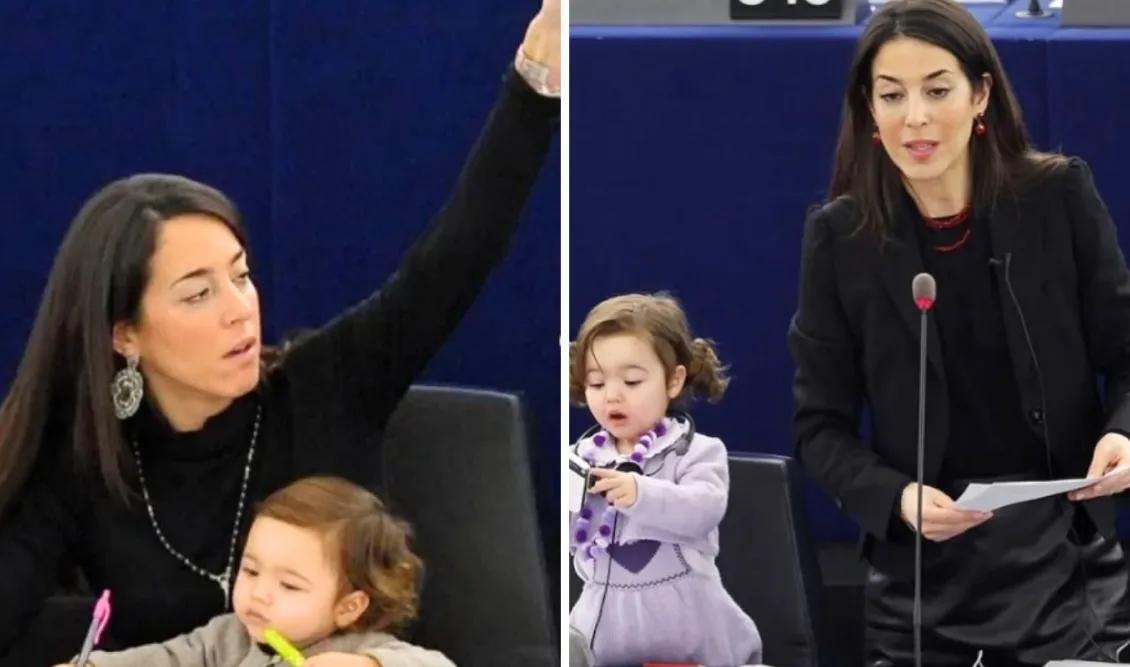 Ιταλίδα Ευρωβουλευτής θήλασε το μωρό της κατά τη διάρκεια ψηφοφορίας