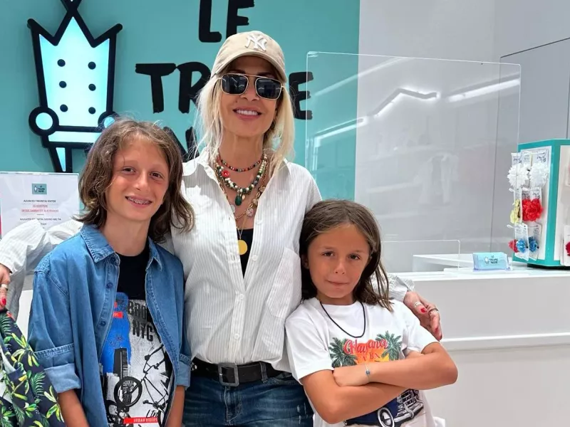 Άννα Βίσση: Με τα εγγόνια της σε αγώνα NBA στη Νέα Υόρκη