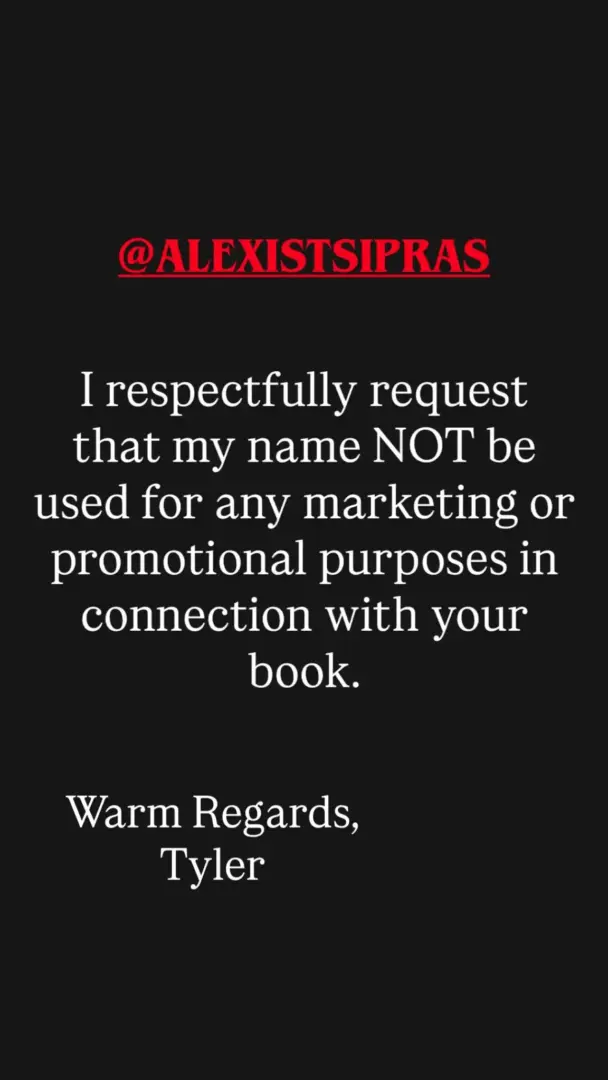 Βιβλίο “Ιθάκη”: Η πρώτη αντίδραση Κασσελάκη μέσω Τάιλερ για το βιβλίο του Αλέξη Τσίπρα