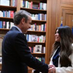 Η Κίμπερλι Γκιλφόιλ στο Μέγαρο Μαξίμου για να δει τον Κυριάκο Μητσοτάκη