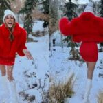 Αλεσάντρα Αμπρόσιο: Με “καυτό” μίνι στα χιόνια