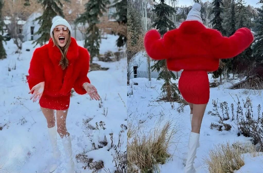 Αλεσάντρα Αμπρόσιο: Με “καυτό” μίνι στα χιόνια