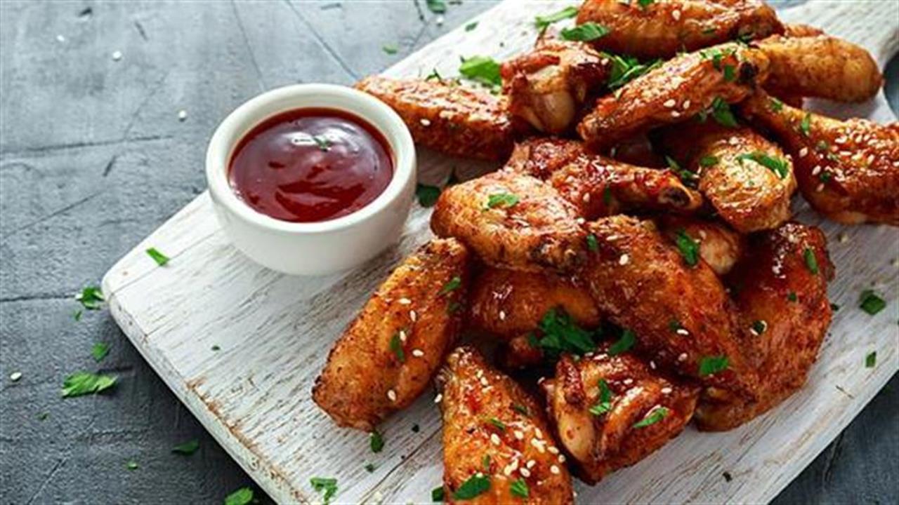 Καυτερές φτερούγες κοτόπουλου