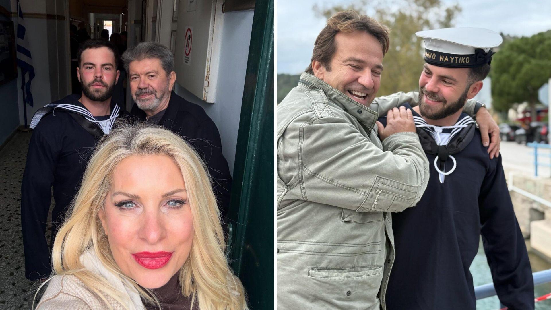 Ελένη Μενεγάκη: Με Λάτσιο και Παντζόπουλο στην ορκωμοσία του γιου της