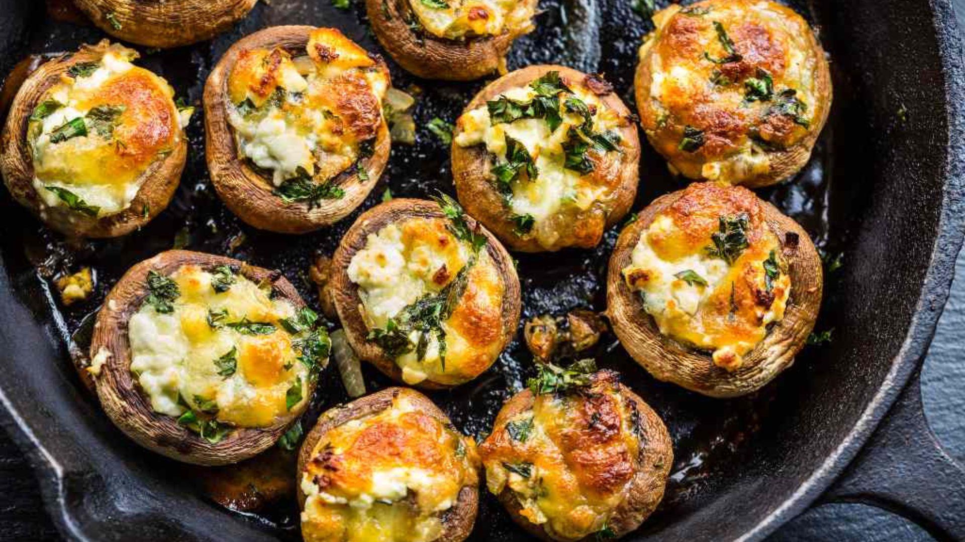 Μανιτάρια με φέτα στο φούρνο