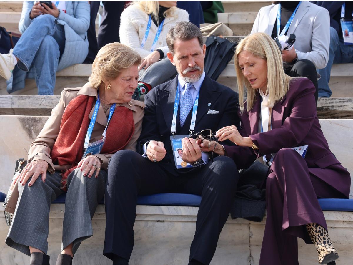 Παύλος Ντε Γκρες, Μαρί Σαντάλ και Άννα Μαρία στο Παναθηναϊκό Στάδιο