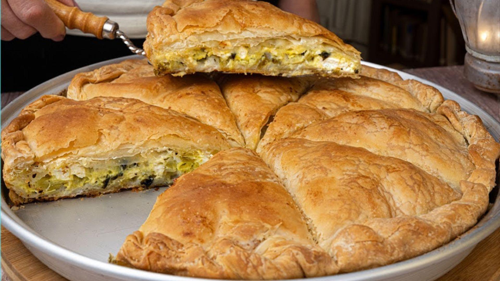 Πίτα με πράσο και φέτα