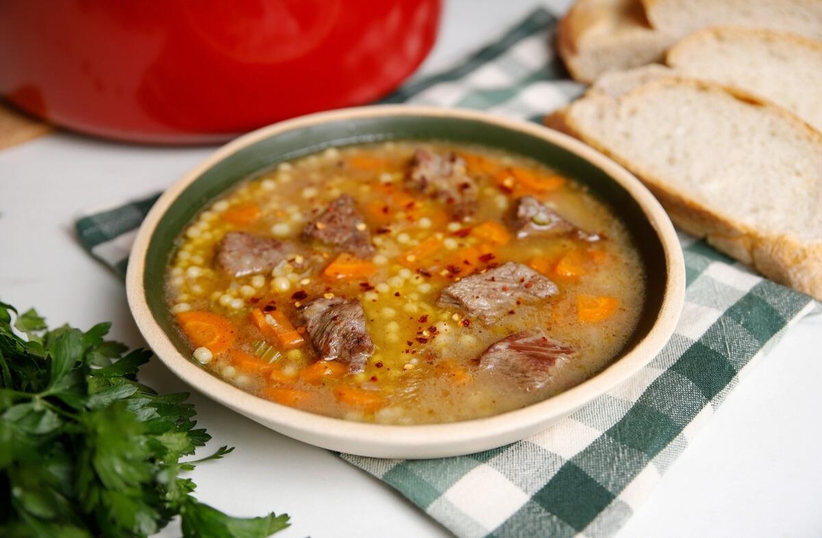 Σούπα μοσχαράκι με κους κους