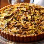 Τάρτα με μανιτάρια και μπλε τυρί