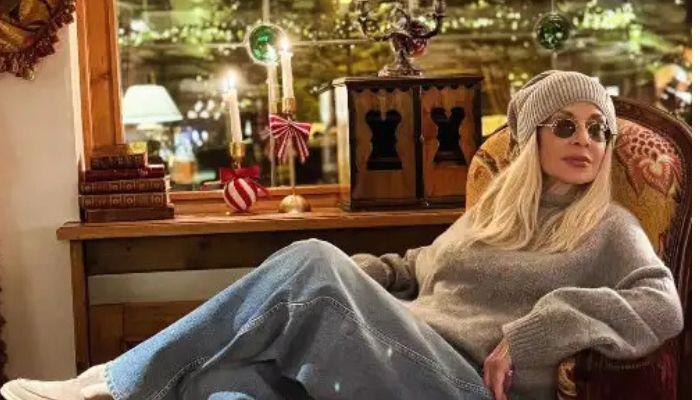 Άννα Βίσση:  Χριστούγεννα στο Κουρσεβέλ με τα εγγόνια της