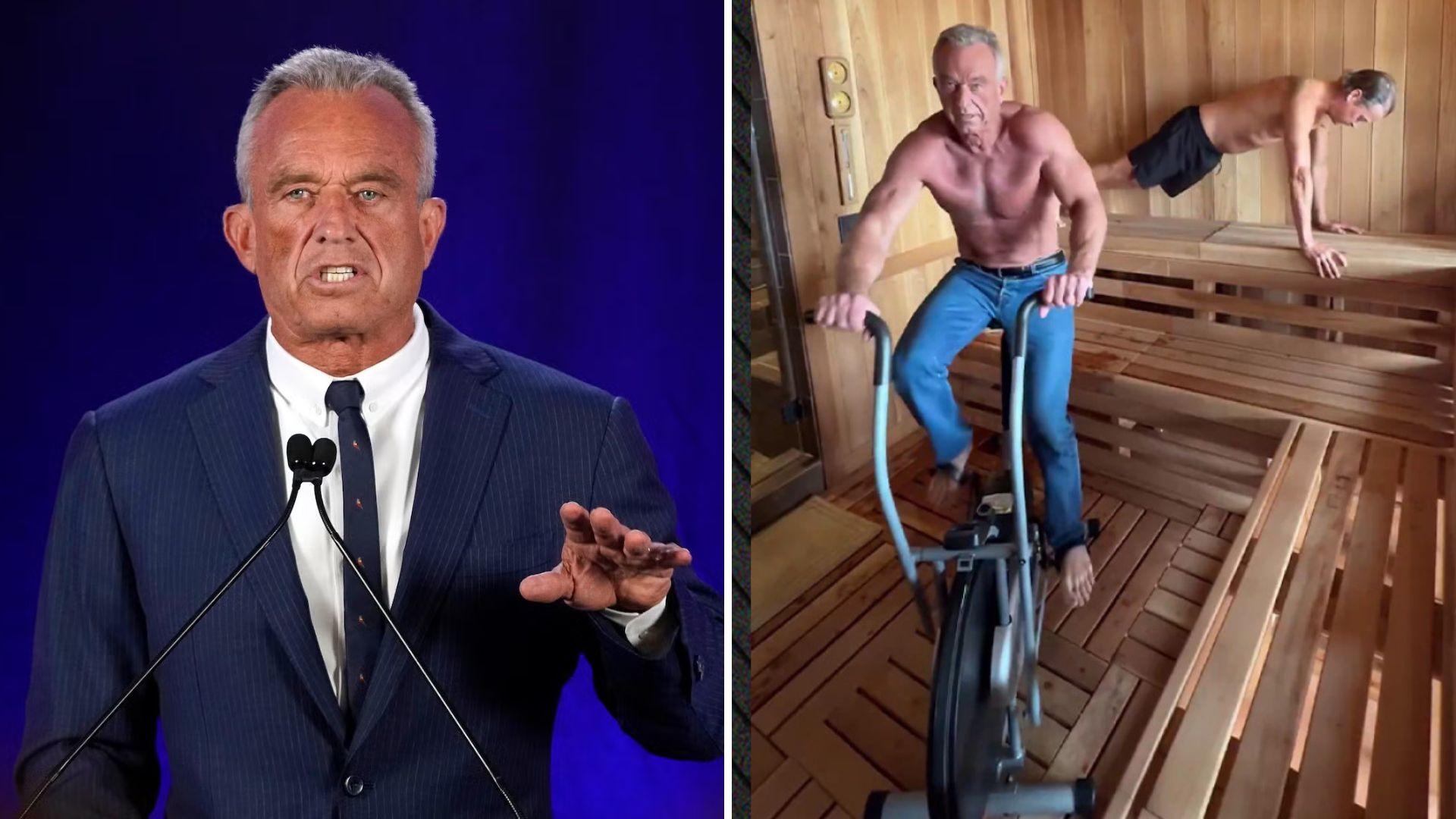 Κένεντι Τζούνιορ: «Λιώνει» με ποδήλατο στη σάουνα ο Αμερικανός υπουργός Υγείας