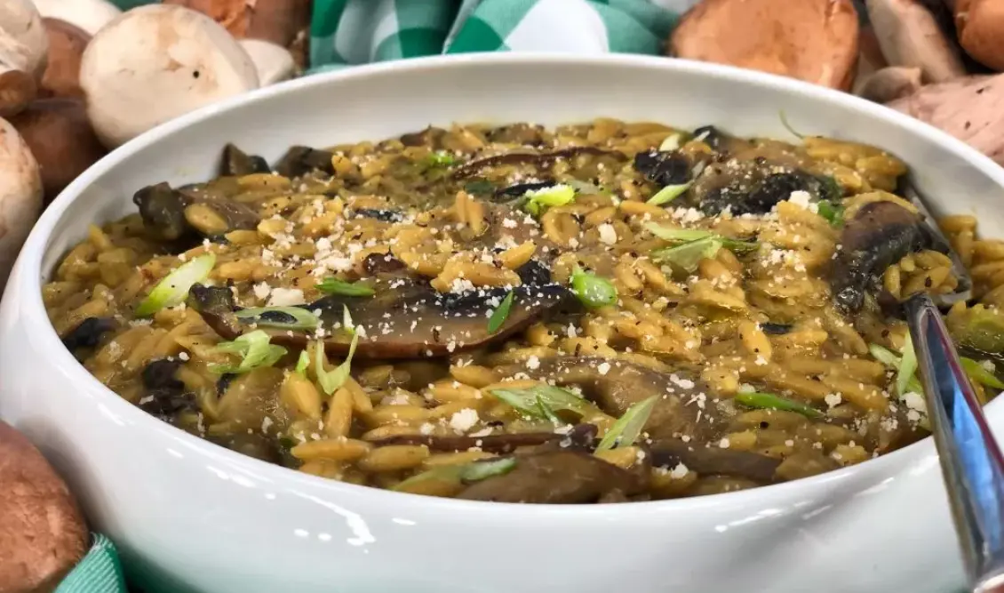 Κριθαρότο με μανιτάρια έτοιμο σε 20 λεπτά