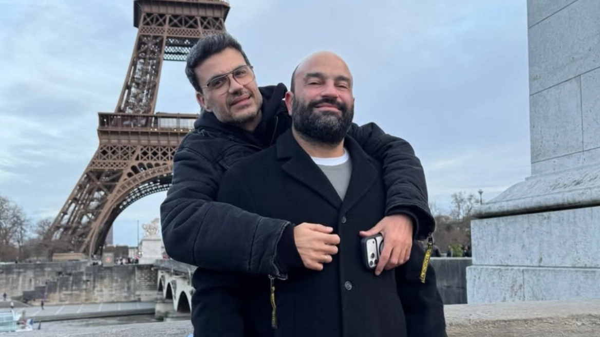 Ο Παντελής Τουτουντζής στο Παρίσι με τον σύζυγό του