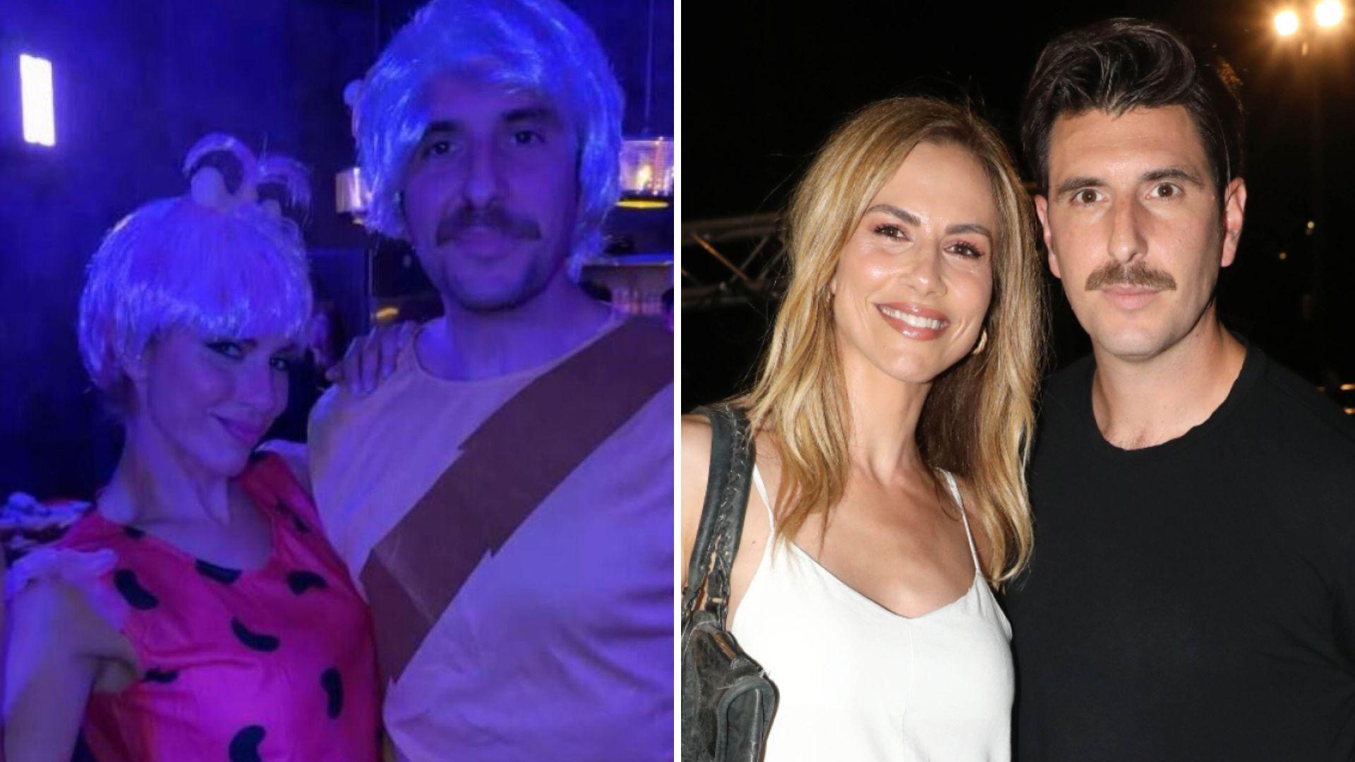 Ντορέττα Παπαδημητρίου και Γιώργος Γεροντιδάκης ντύθηκαν Φλίντστοουνς σε μασκέ πάρτι